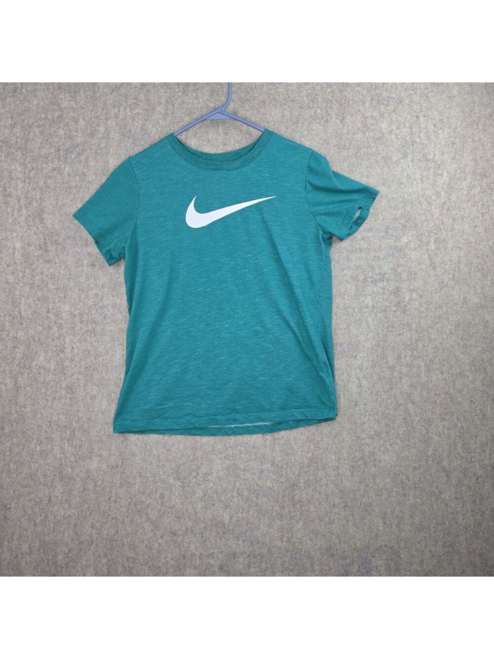 Nike Womens Dri-FIT Tee Shirt M Green White Logo Short Sleeve Activewear